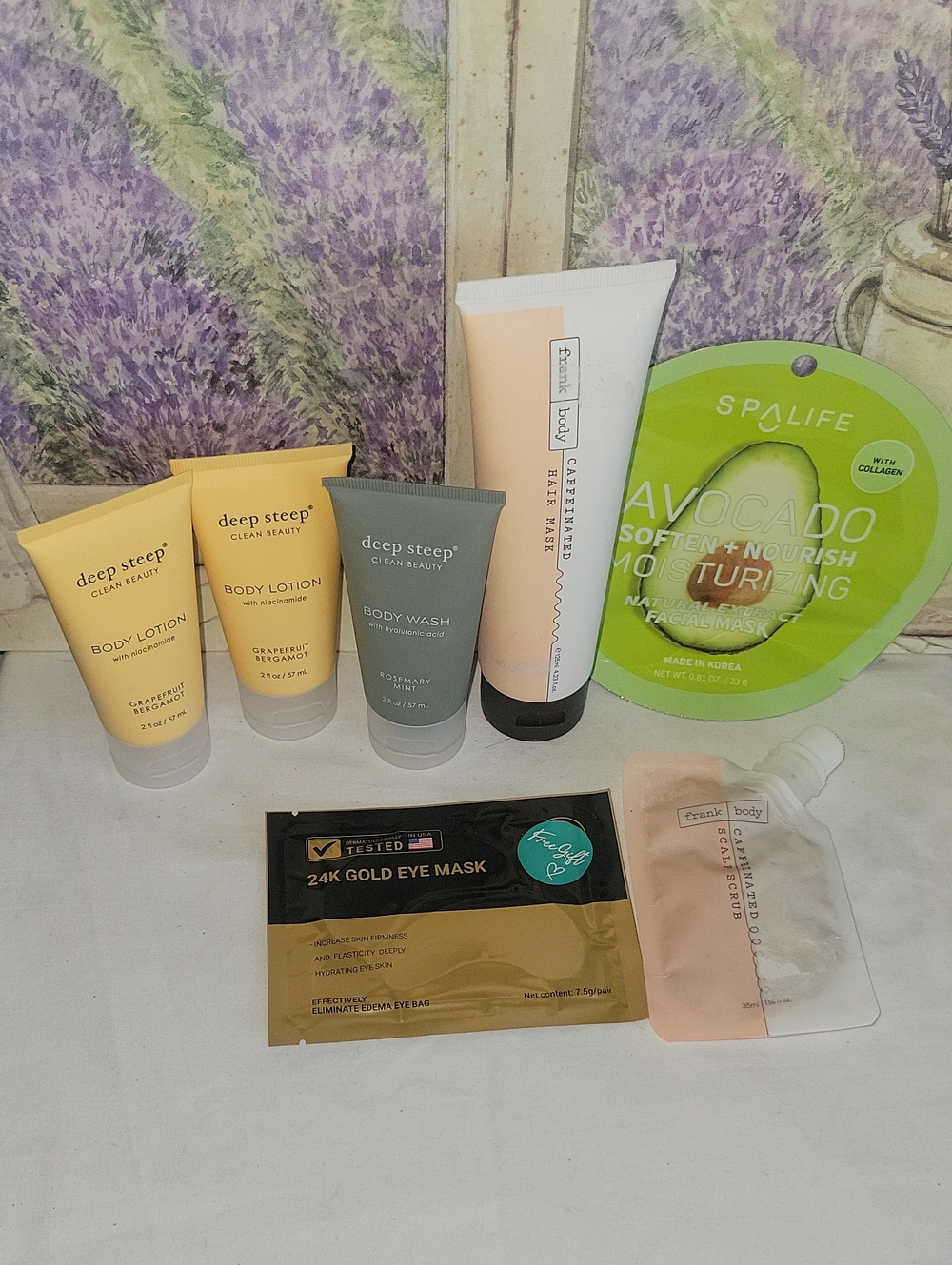 NWT Skincare & Haircare Travel Lot SpaLife Frank Body Deep Steep